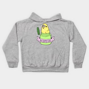 Antidepressant yellow Budgie Kids Hoodie